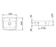 Умивальник підвісний Aet Square Basin Wall Mini, 35 (L284T0RPV1)