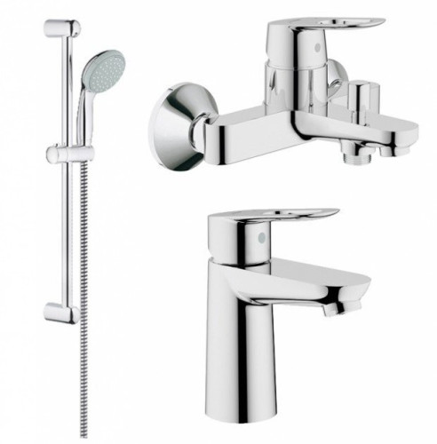 Комплект змішувачів 3 в 1 Grohe Bau Loop, хром (123214S)
