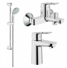 Комплект змішувачів 3 в 1 Grohe Bau Loop, хром (123214S)