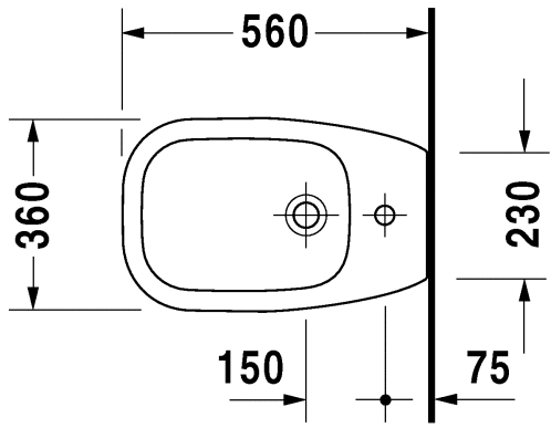 Біде підлогове Duravit D-Code (22411000002)