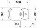 Біде підлогове Duravit D-Code (22411000002)