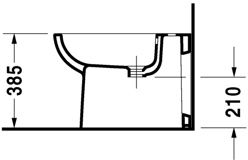 Біде підлогове Duravit D-Code (22411000002)