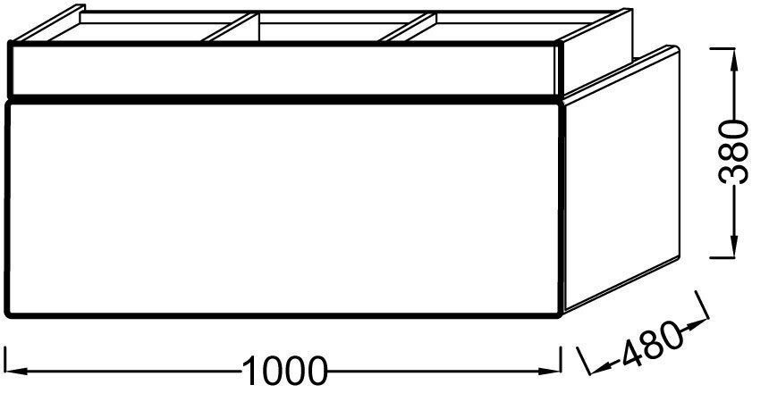 Тумба под умывальник Jacob Delafon Terrace, 100 (EB1187-274)