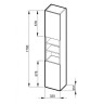 Пенал в ванную Jika Lyra Plus, 32 (H4531610383001)
