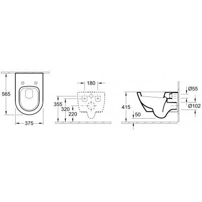 Унитаз подвесной Villeroy&Boch Subway 2.0 (560010R1)