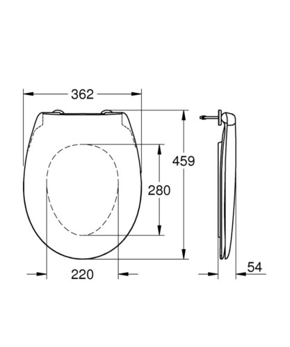 Cиденье для унитаза Grohe Bau Ceramic (39492000)