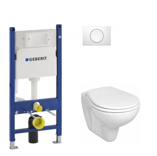 Комплект: Унитаз Kolo Idol + Инсталляция Geberit Duofix + Клавиша Delta 11 (M1310002U+458.126.00.1+115.120.11.1)