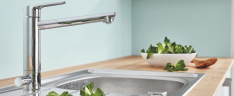 Змішувач для кухні Grohe BauEdge, одноважільний, хром (31696000)