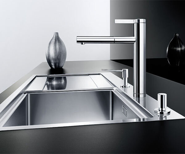 Смеситель для кухни Blanco Linee-S, однорычажный, хром (517591)