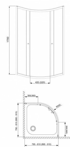 Душевая кабина Radaway Classic, 90x90 (30001-01-01)