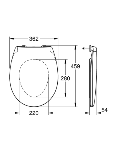 Cиденье для унитаза Grohe Bau Ceramic (39493000)