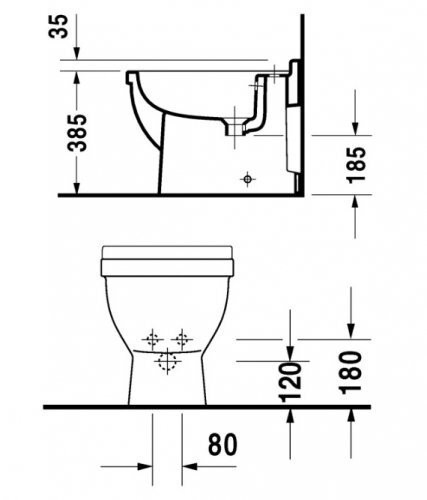 Біде підлогове Duravit Starck-3 (2230100000)