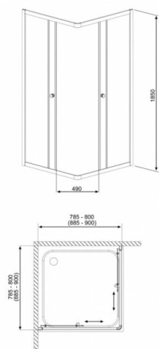 Душевая кабина Radaway Classic, 90x90 (30050-01-01)