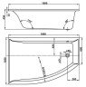 Ванна акриловая Vagnerplast Veronella, левая, 160х105 (VPBA160VEA3LX-04)
