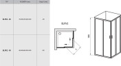 Душова кабіна Ravak Blix BLRV2, 80x80 (1LV40C00ZG)