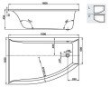 Ванна акриловая Vagnerplast Veronella, правая, 160х105 (VPBA160VEA3PX-04)