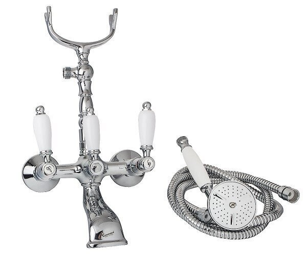 Смеситель для ванны Emmevi Deco Ceramica, двухвентильный, бронза (BR121611)