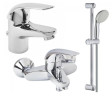 Комплект змішувачів 3 в 1 Grohe Euroeco, хром (123226)