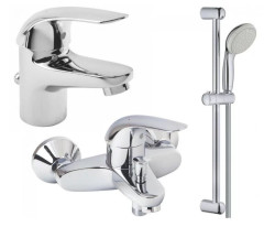 Комплект змішувачів 3 в 1 Grohe Euroeco, хром (123226)