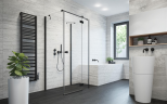 Душова кабіна Radaway Essenza New Black KDJ+S, права, 100x100 (385022-54-01R)