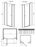 Душові двері Radaway Eos II DWJS 140L, ліві (3799456-01L)