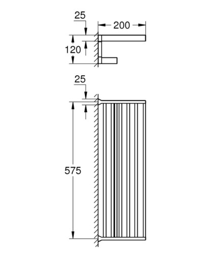 Полиця для рушників Grohe Selection Cube (40804000)