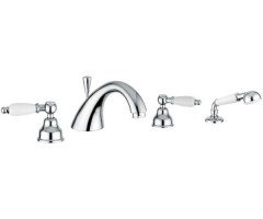 Смеситель для ванны Emmevi Deco Ceramica, двухвентильный, золото (OR121120)