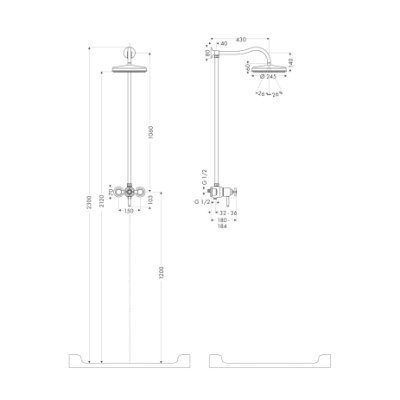 Душевая система Axor Montreux Showerpipe (16570000)
