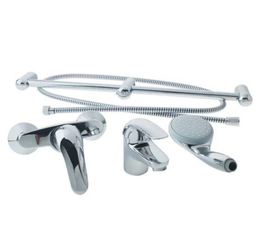 Комплект змішувачів 3 в 1 Grohe Euroeco, хром (123232)