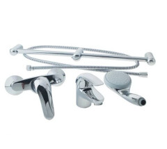Комплект змішувачів 3 в 1 Grohe Euroeco, хром (123232)