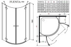 Душевая кабина Radaway Fuenta New PDD, левая, 90x90 (384001-01-01L)