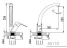 Смеситель для кухни Imprese Krinice, однорычажный, хром (55110)