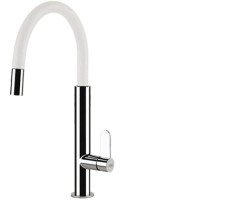 Смеситель для кухни Elleci Dove Plus White, однорычажный, хром-белый (DOVE PLUS WHITE 96)