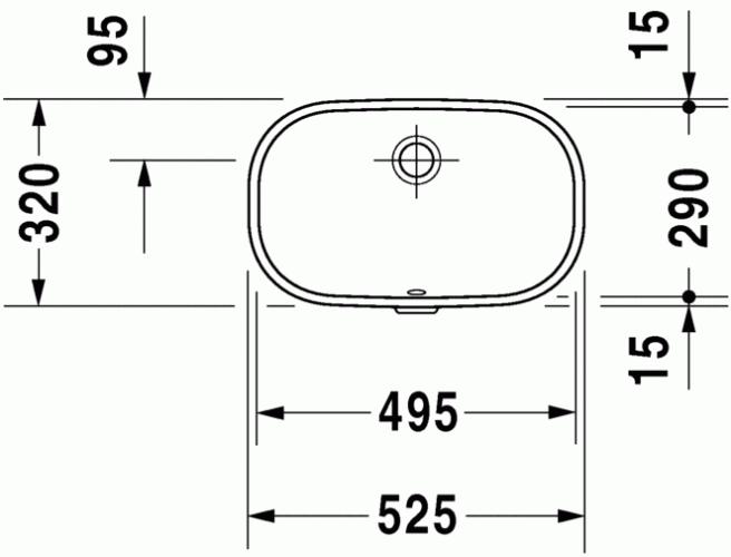 Умивальник врізний Duravit D-Code, 53 (338490000)