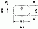 Умивальник врізний Duravit D-Code, 53 (338490000)