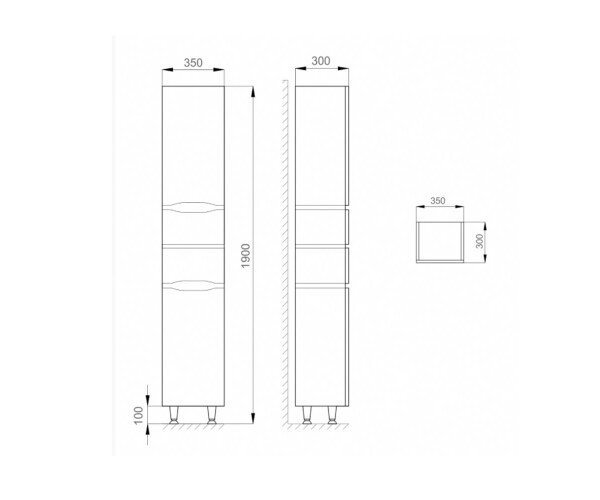 Пенал в ванную Sanwerk Alessa, 35 (MV0000133)