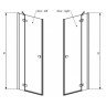 Душові двері Radaway Fuenta New DWJ 110L, ліві (384015-01-01L)