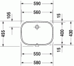 Умывальник врезной Duravit D-Code, 58 (338560000)