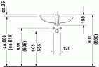 Умывальник врезной Duravit D-Code, 58 (338560000)