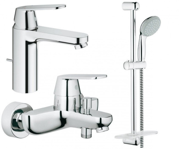 Комплект смесителей 3 в 1 Grohe Eurosmart Cosmopolitan, хром (UA126112M0)