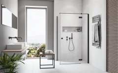 Душова кабіна Radaway Essenza New Black KDJ, ліва, 100x100 (385040-54-01L)