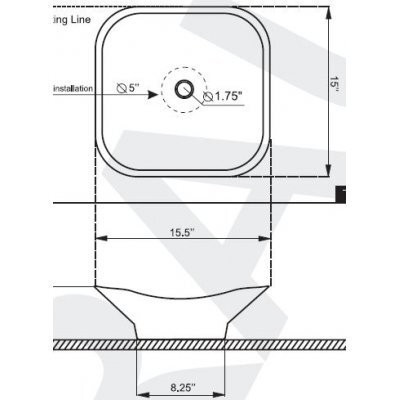 Умывальник накладной Kraus White Tulip, 39 (KCV-135)