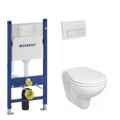 Комплект: Унитаз Kolo Idol + Инсталляция Geberit Duofix + Клавиша Delta 51 (M1310002U+458.126.00.1+115.105.21.1)