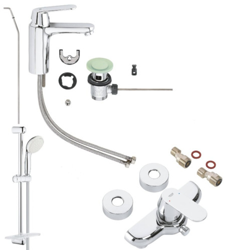 Комплект змішувачів 3 в 1 Grohe Eurosmart Cosmopolitan, хром (126114M)