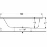 Ванна акриловая Kolo REKORD, 150x70 (XWP3650000N)
