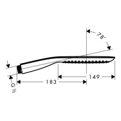 Ручний душ Hansgrohe PuraVida 120 Ecosmart 1jet (28568400)