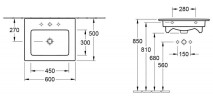 Умивальник підвісний Villeroy&Boch Venticello, 60 (412460R1)