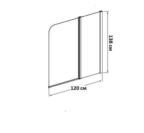 Шторка для ванни Eger W, 138x120 (599-121W)