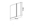 Шторка для ванни Eger W, 138x120 (599-121W)