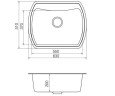 Кухонна мийка гранітна Vankor Norton, 63x51, чорний (NORTON NMP 01.63 BLACK)
